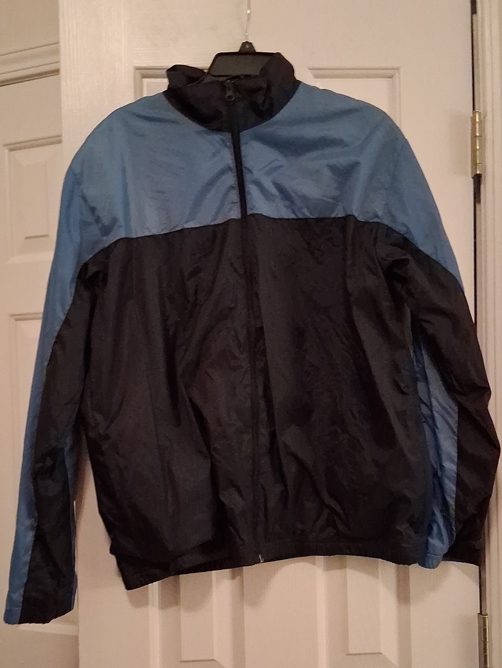 Men's Lightweight Navy and Light Blue Windbreaker Jacket